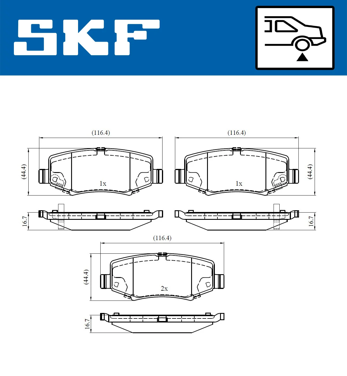Brake Pad Set, disc brake VKBP 90374 A