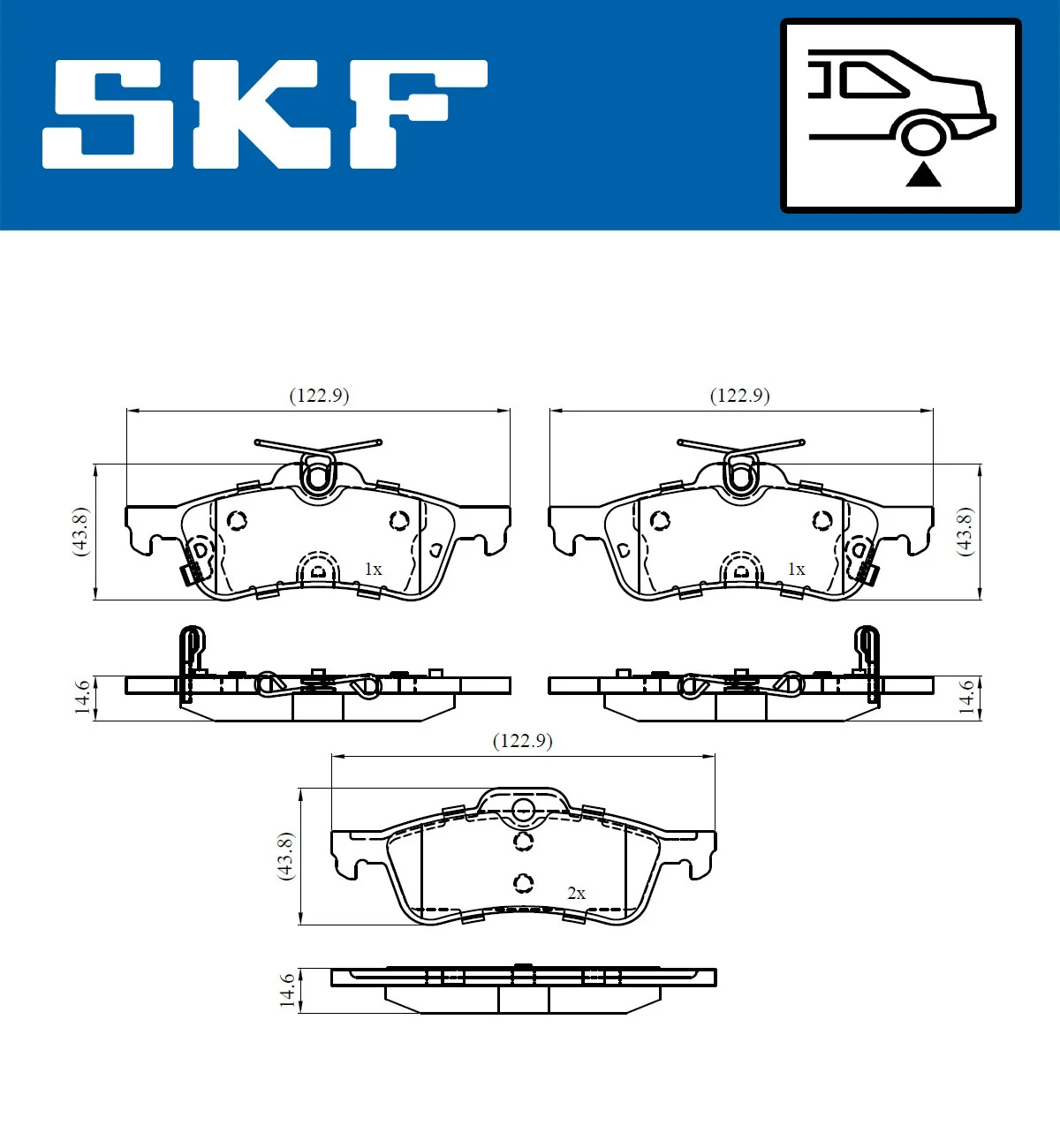 Brake Pad Set, disc brake VKBP 90368 A