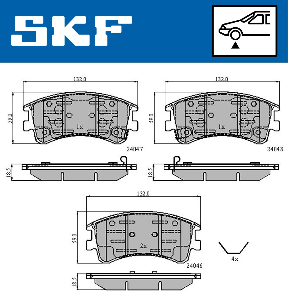 Brake Pad Set, disc brake VKBP 80421 A
