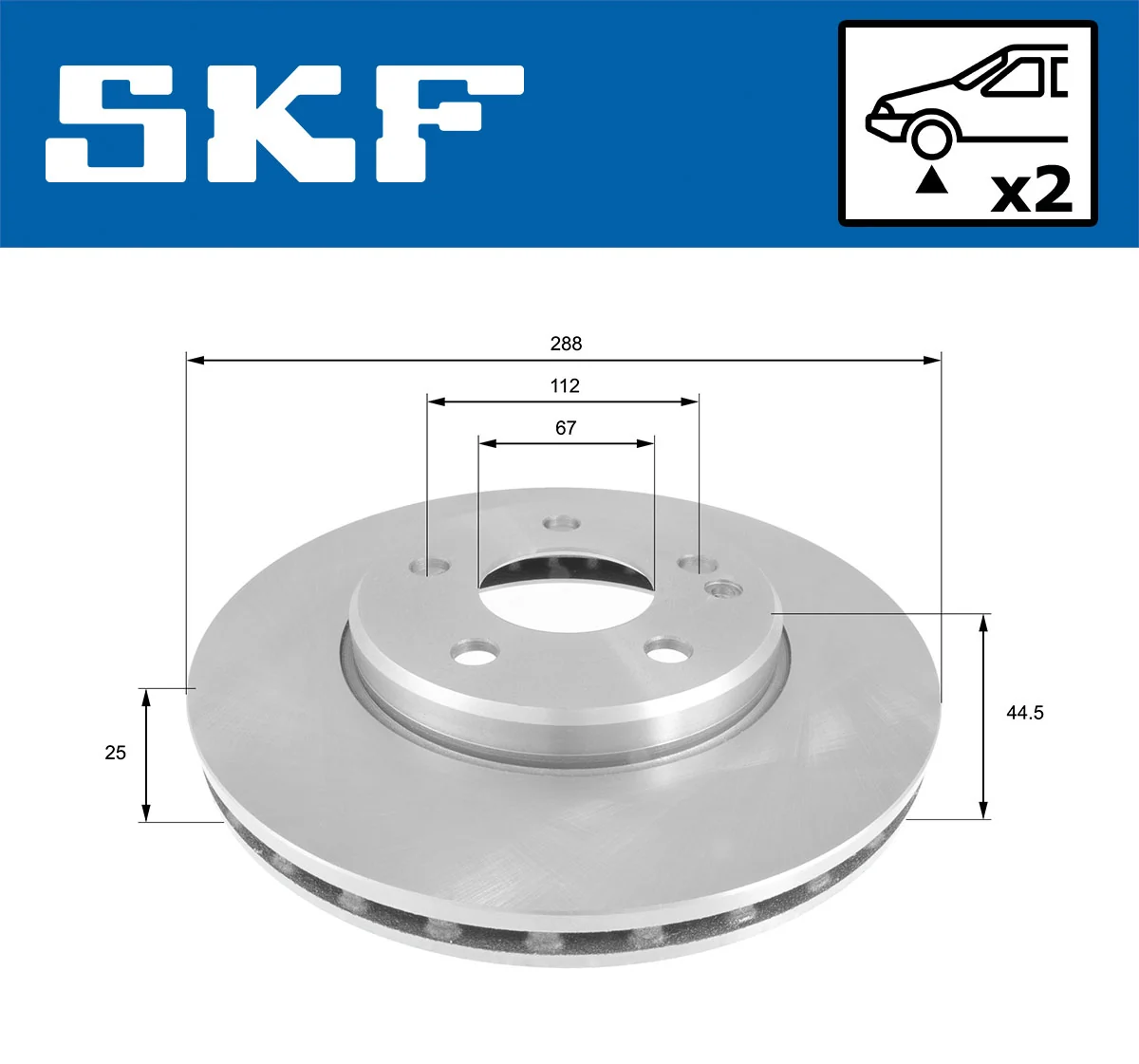Brake Disc VKBD 80062 V2