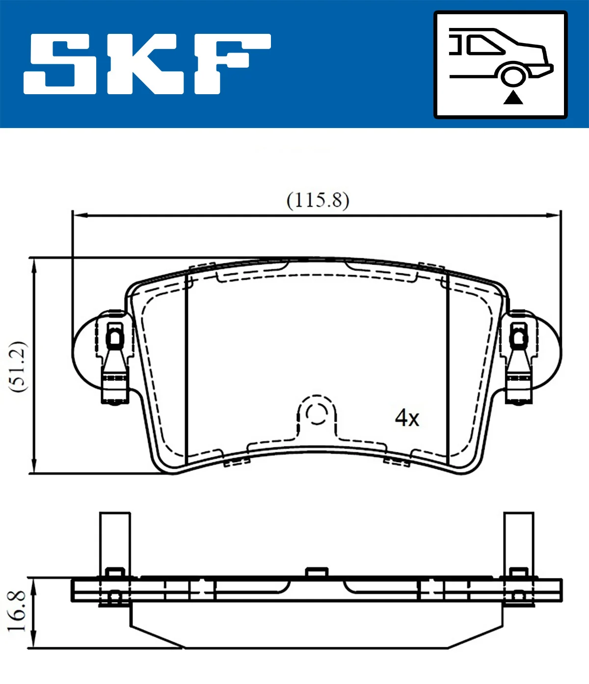 Brake Pad Set, disc brake VKBP 90097