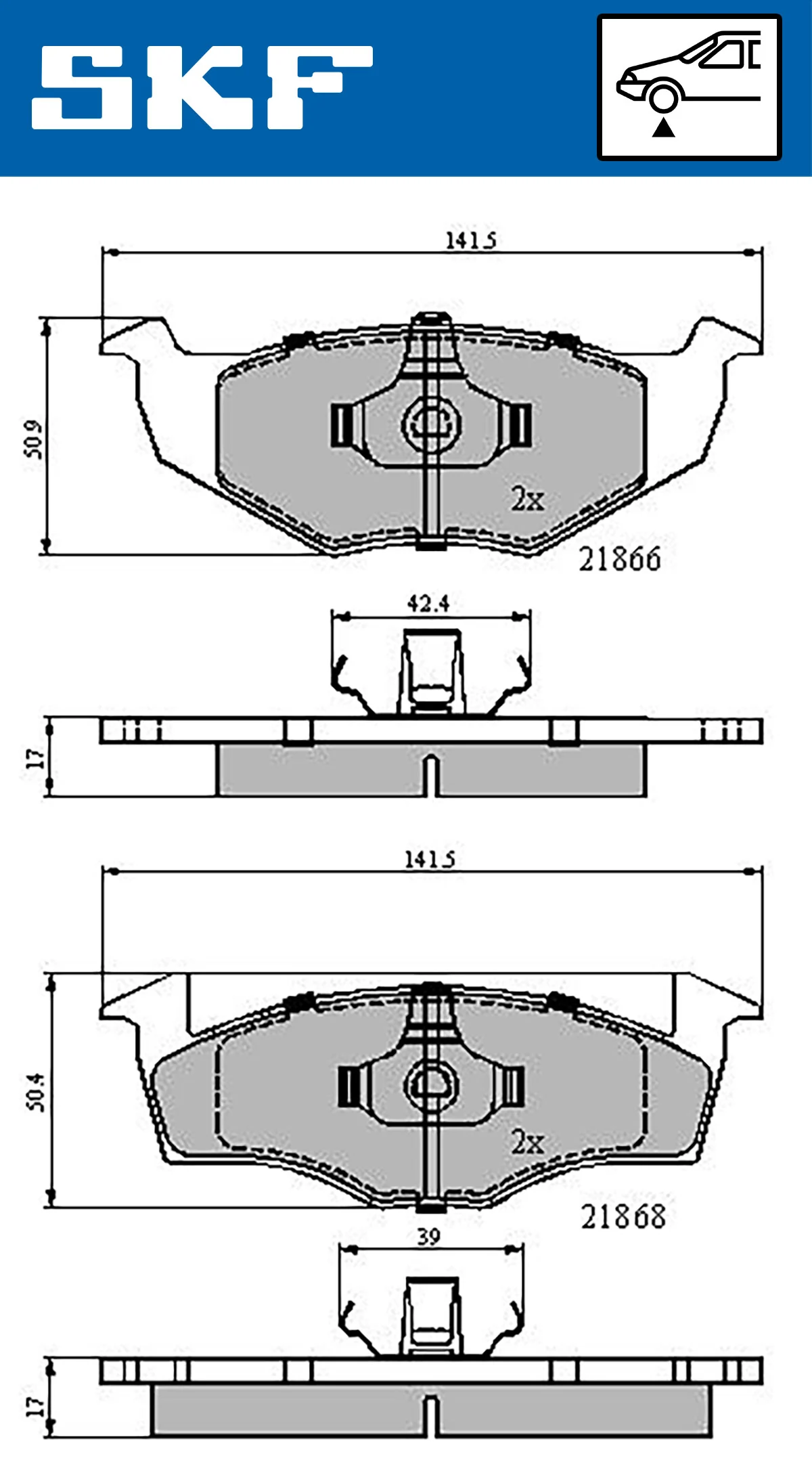 Brake Pad Set, disc brake VKBP 80278