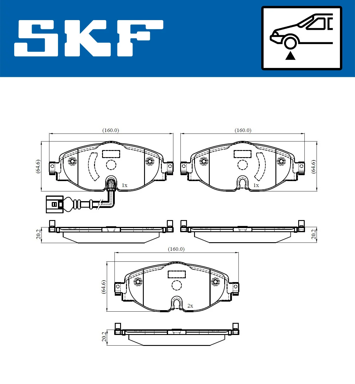 Brake Pad Set, disc brake VKBP 80018 E