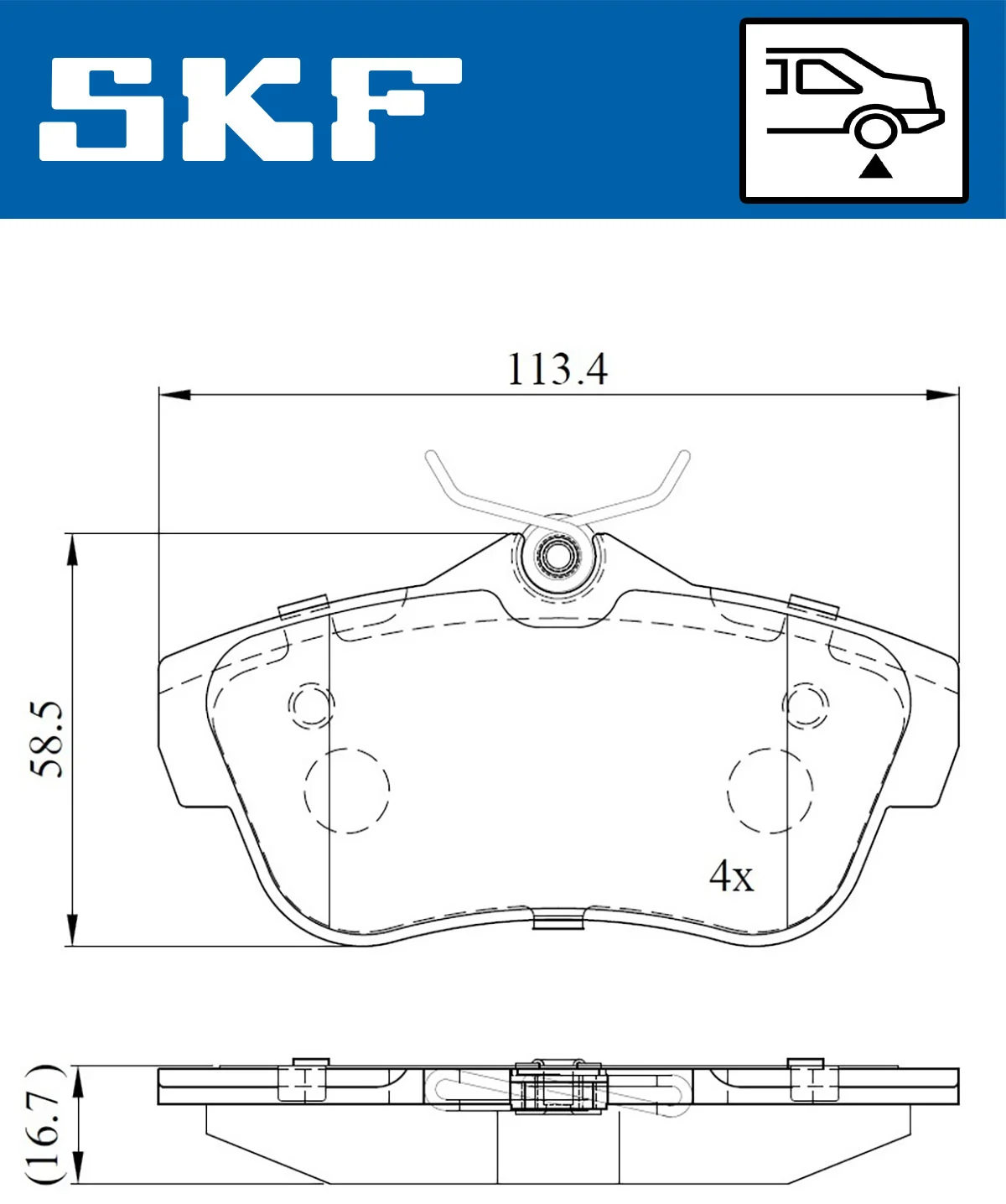 Brake Pad Set, disc brake VKBP 90061