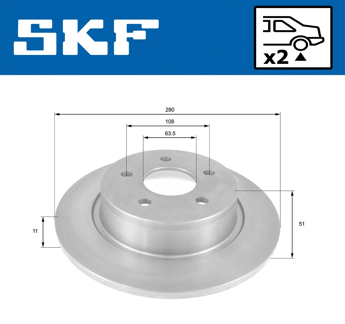 Brake Disc VKBD 90121 S2