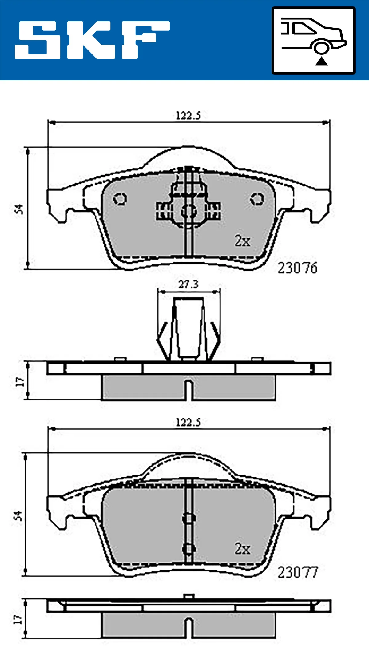 Brake Pad Set, disc brake VKBP 90261