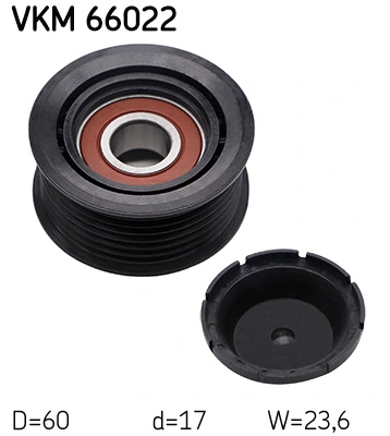 Deflection/Guide Pulley, V-ribbed belt VKM 66022