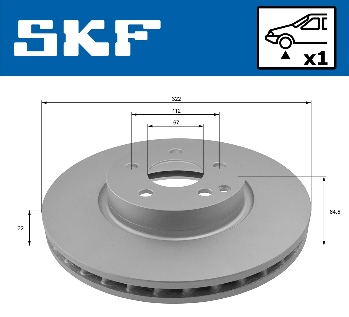 Brake Disc VKBD 80257 V1