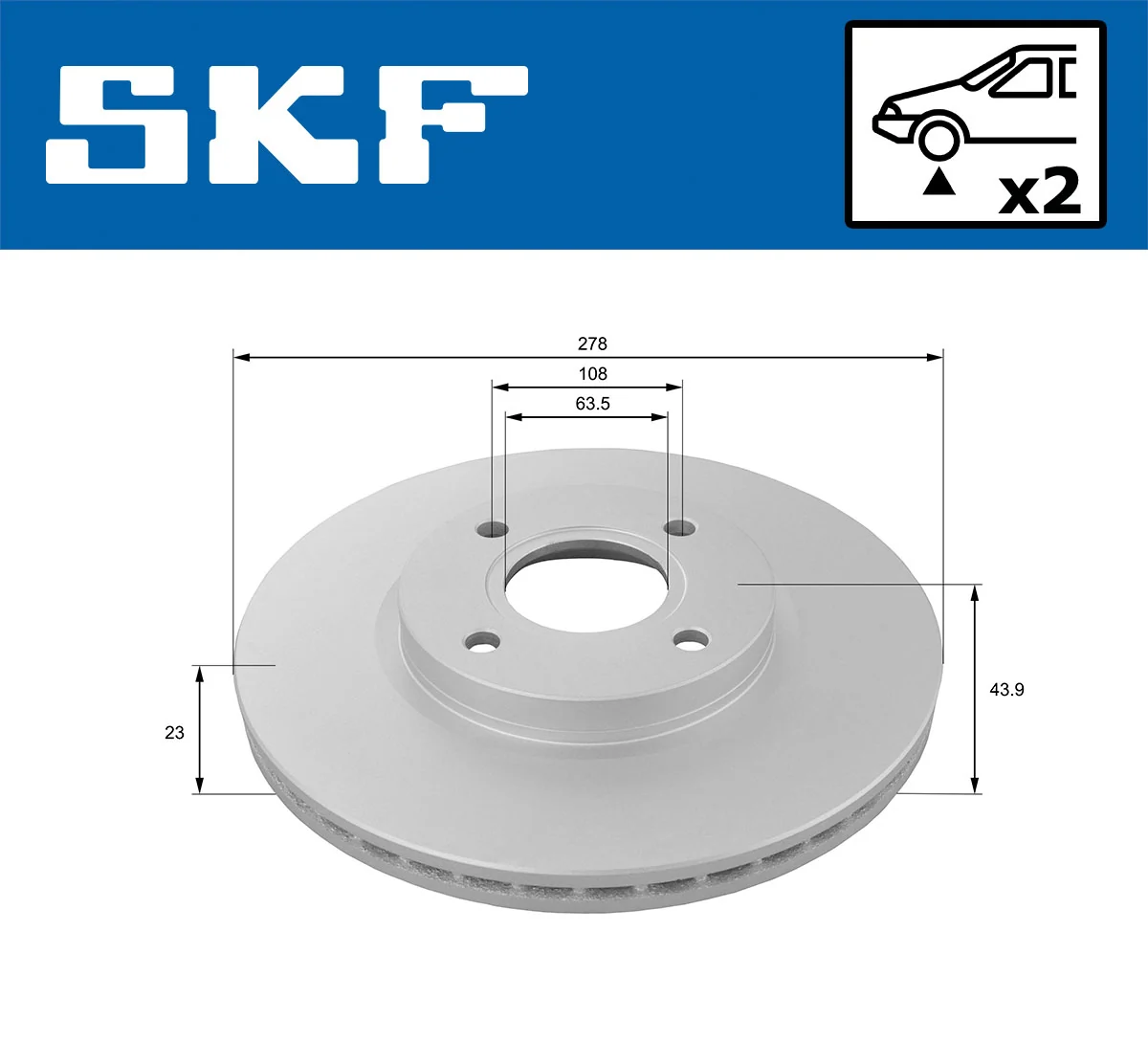 SKF VKBD 80134 V2 Brake Disc