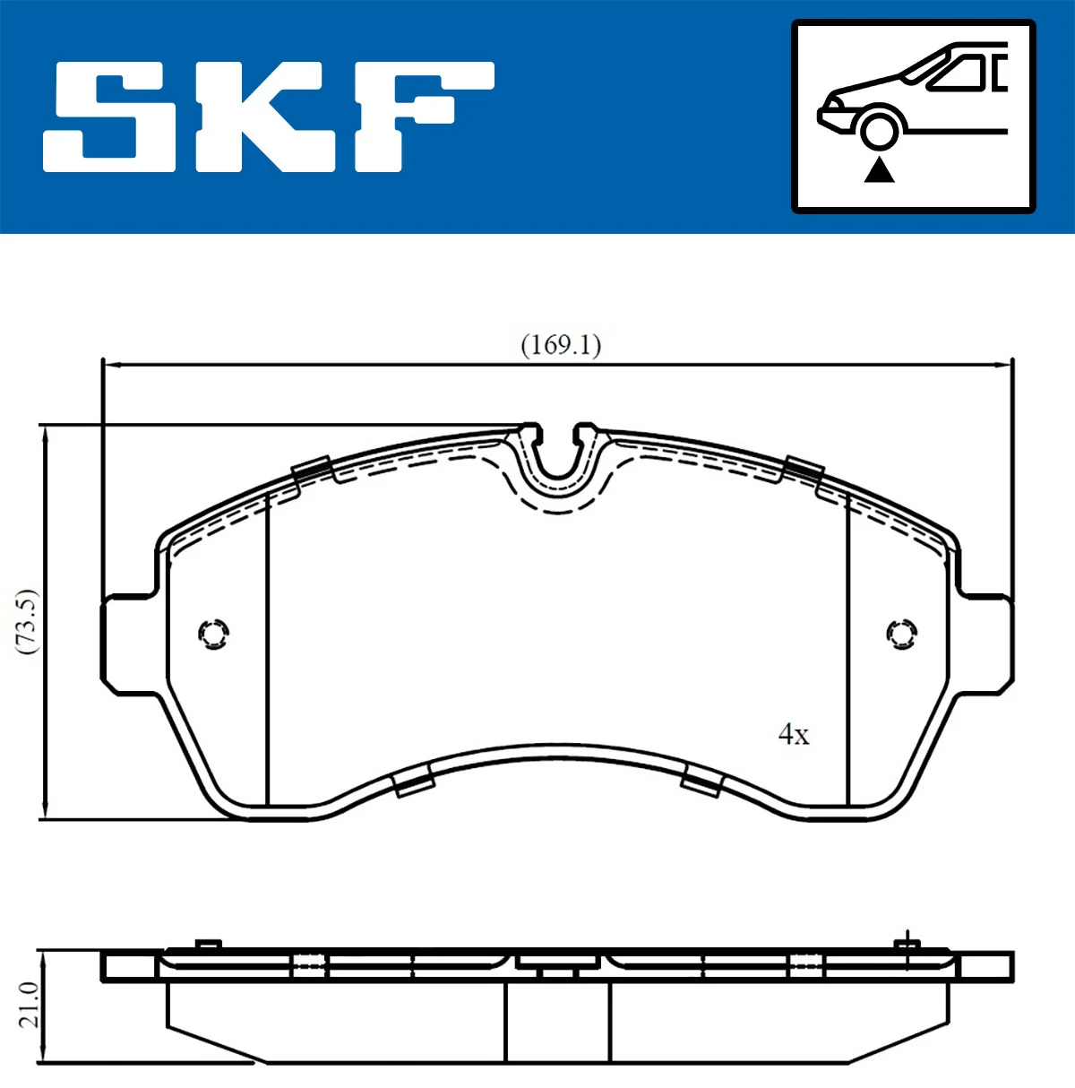 Brake Pad Set, disc brake VKBP 80115