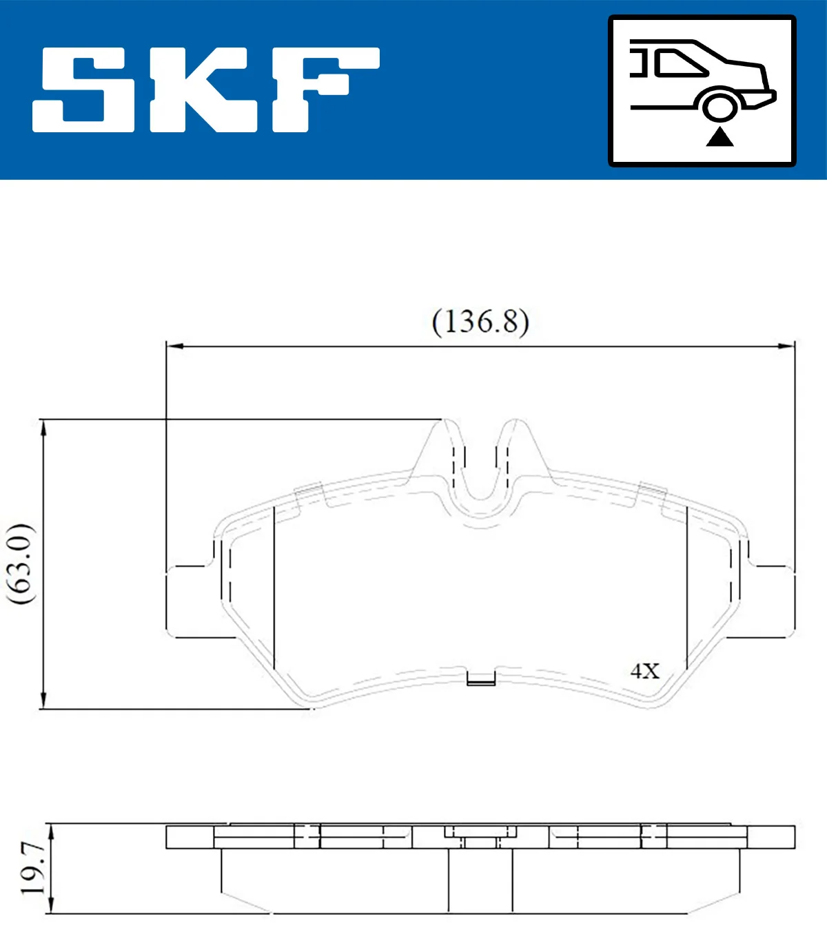 Brake Pad Set, disc brake VKBP 90071 E