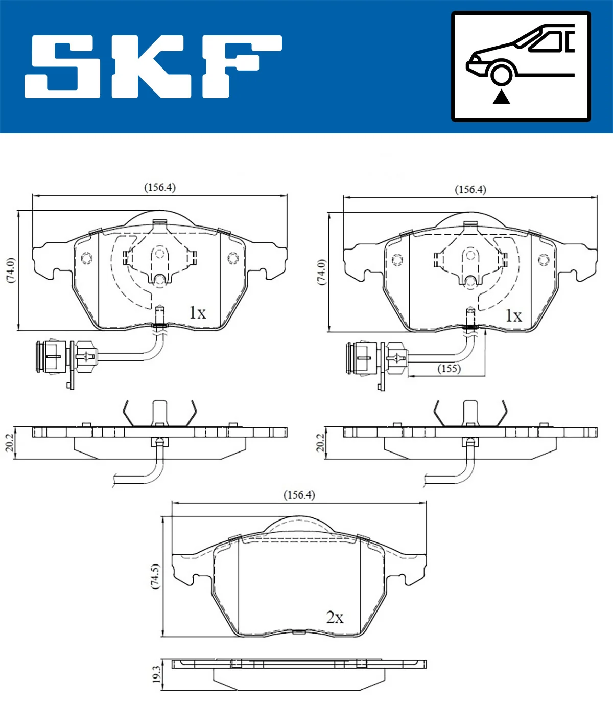 Brake Pad Set, disc brake VKBP 80113 E