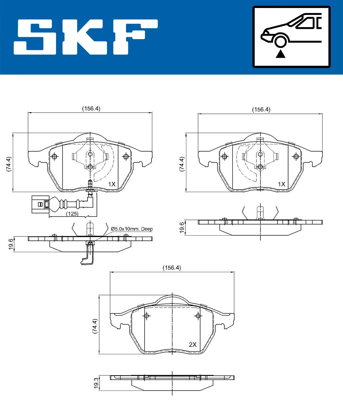Brake Pad Set, disc brake VKBP 80270 E