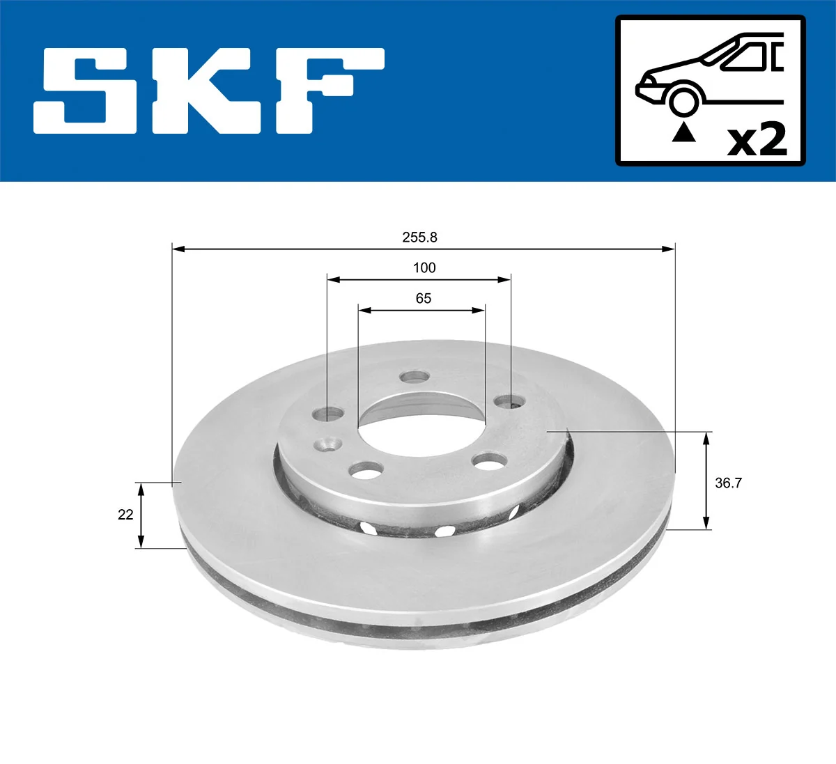 Brake Disc VKBD 80003 V2