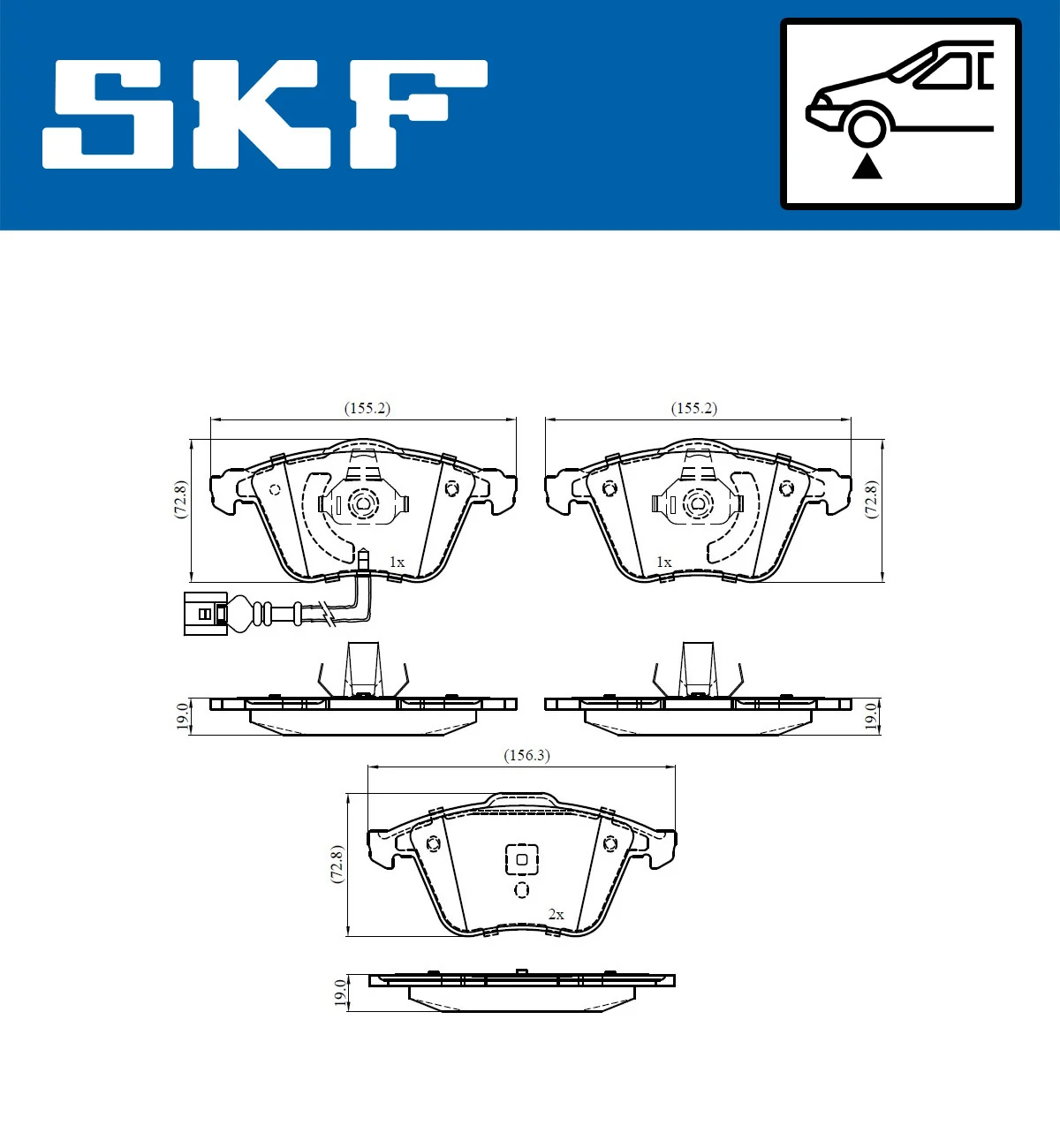 Brake Pad Set, disc brake VKBP 80586 E
