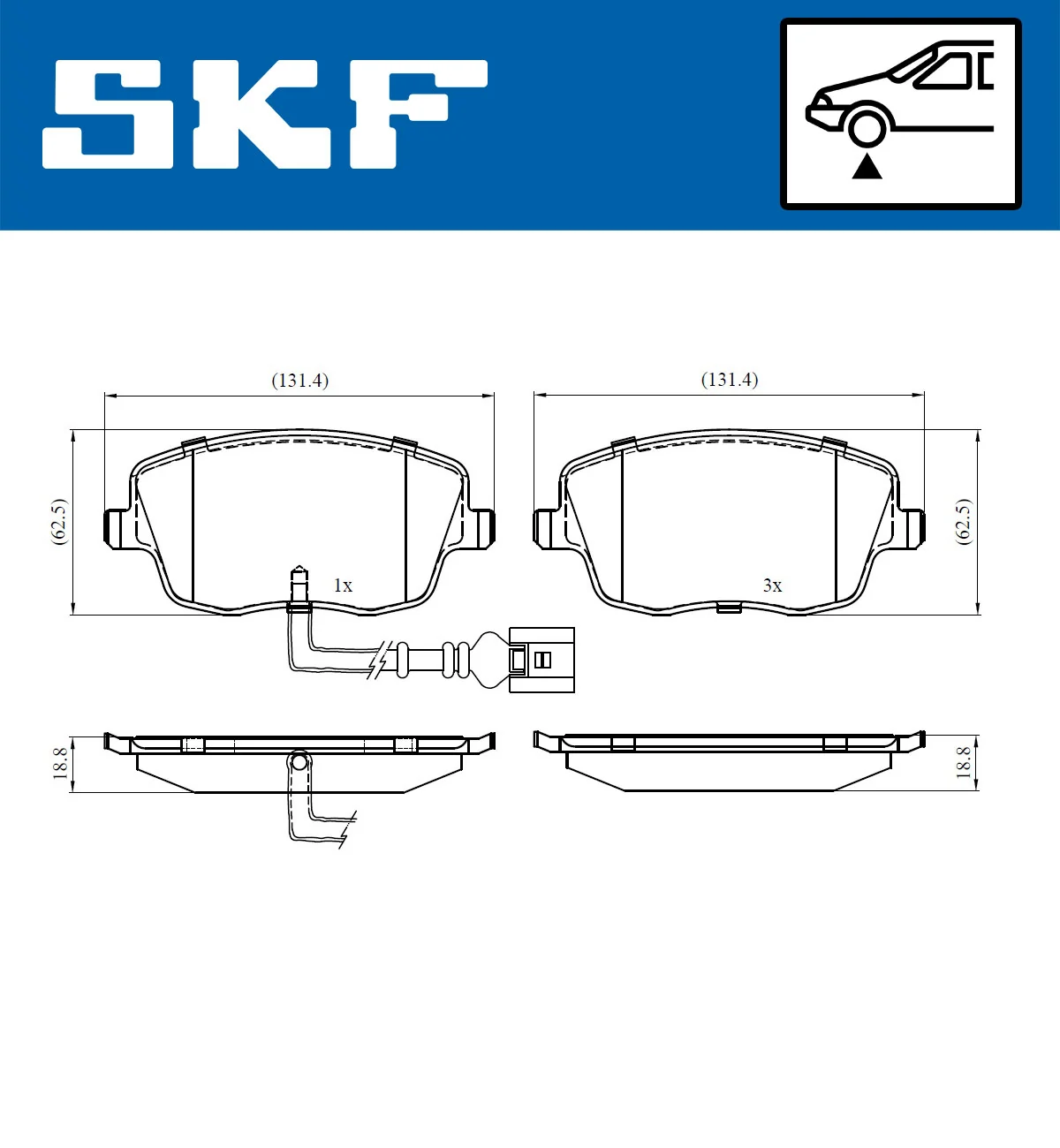 Brake Pad Set, disc brake VKBP 80494 E