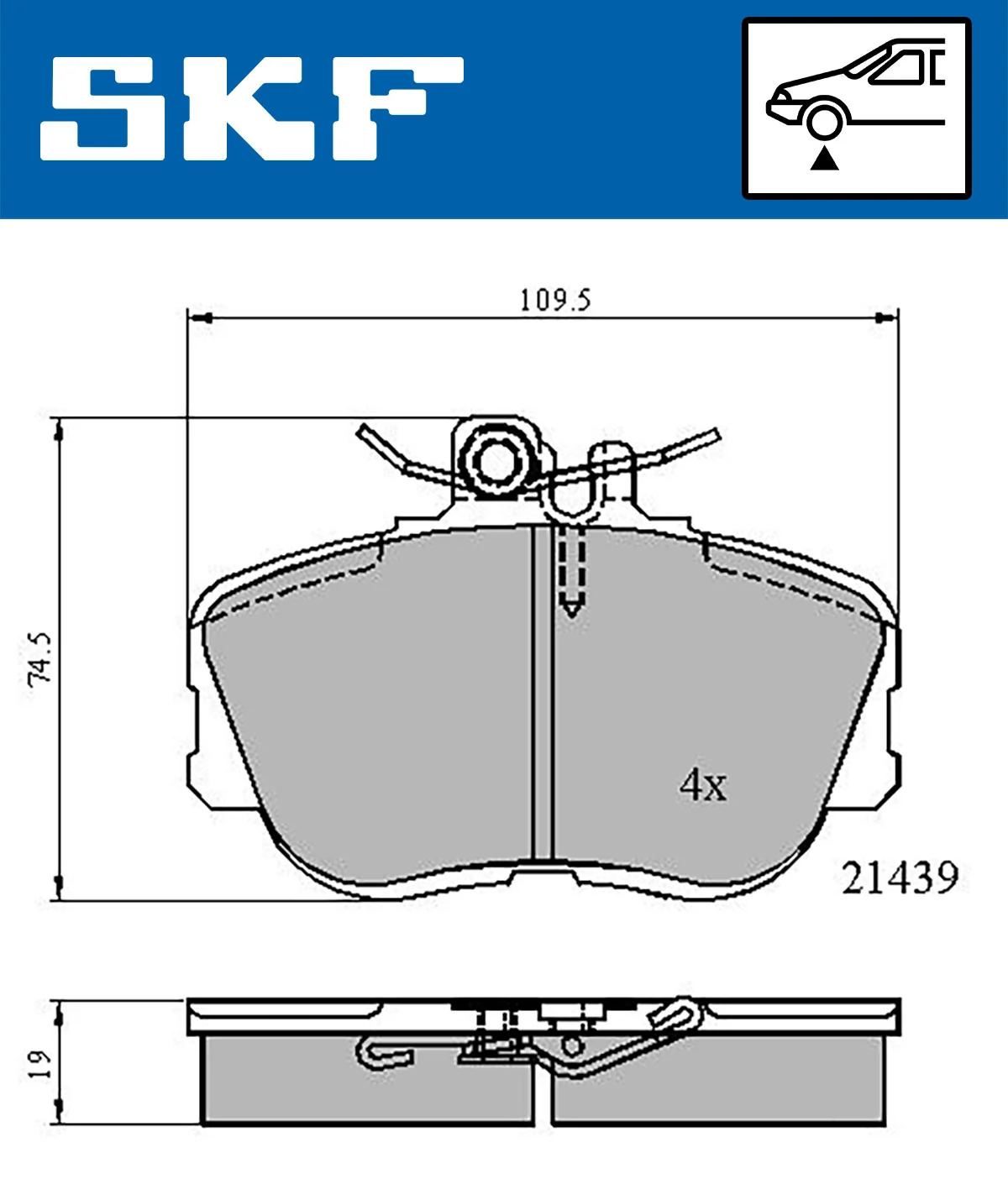 Brake Pad Set, disc brake VKBP 80516