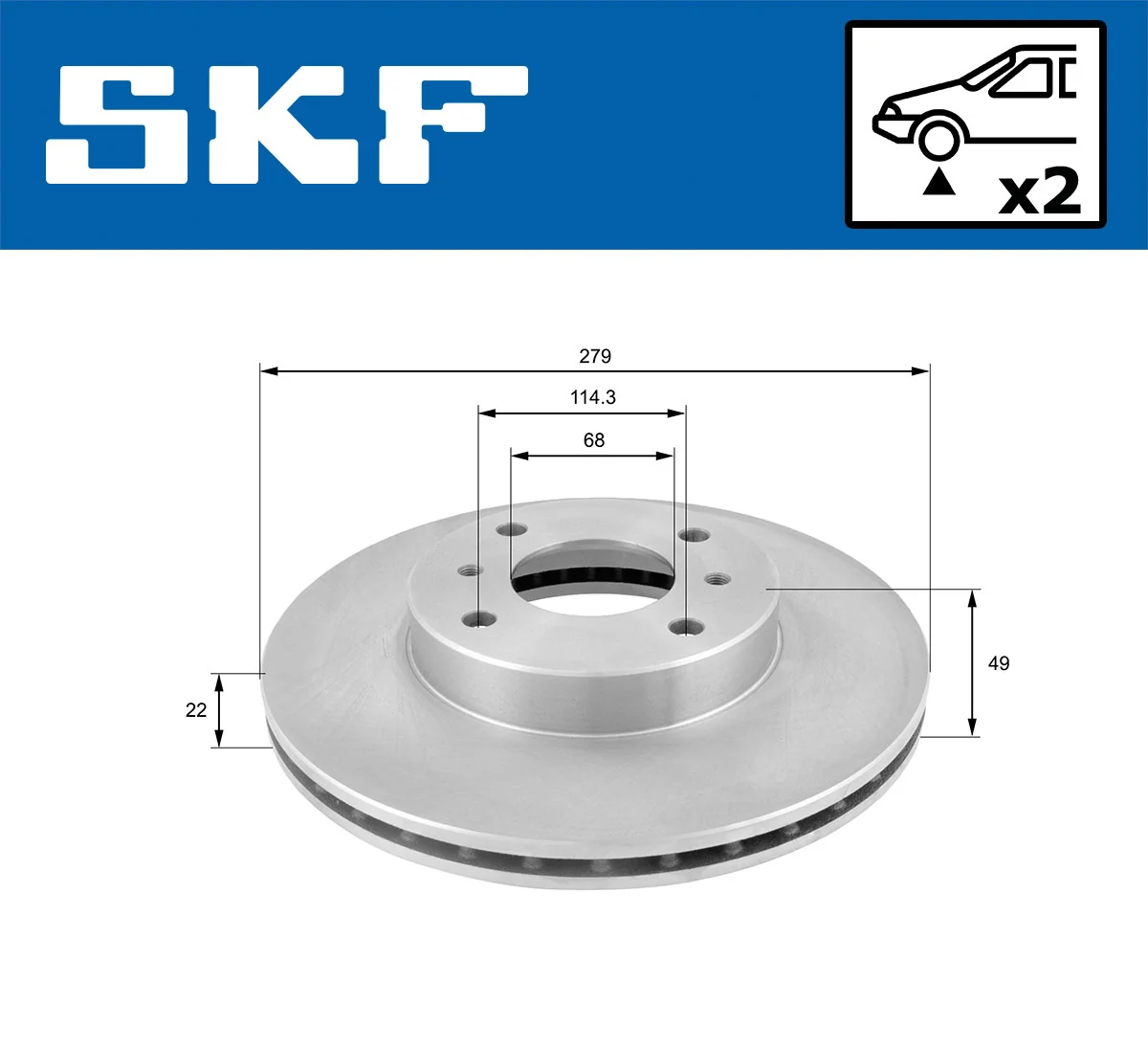 Brake Disc VKBD 80264 V2