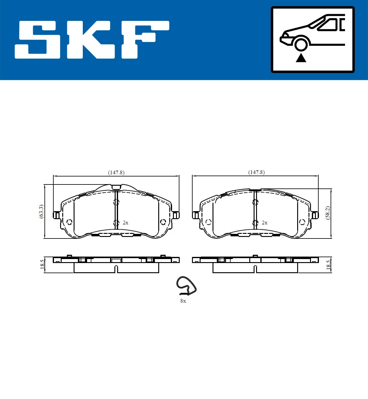 Brake Pad Set, disc brake VKBP 80067
