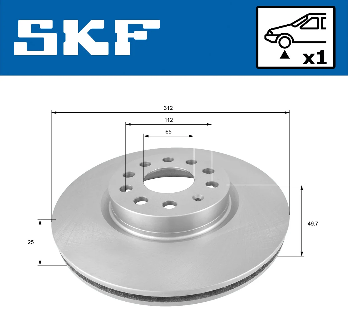Brake Disc VKBD 80006 V1