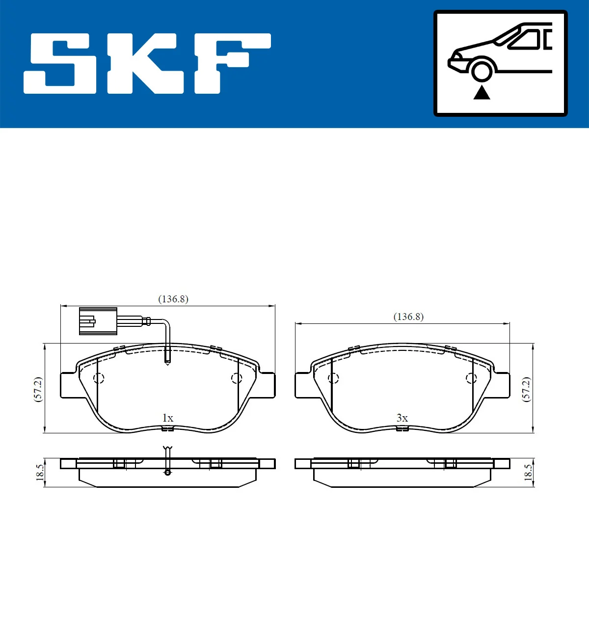 Brake Pad Set, disc brake VKBP 80427 E