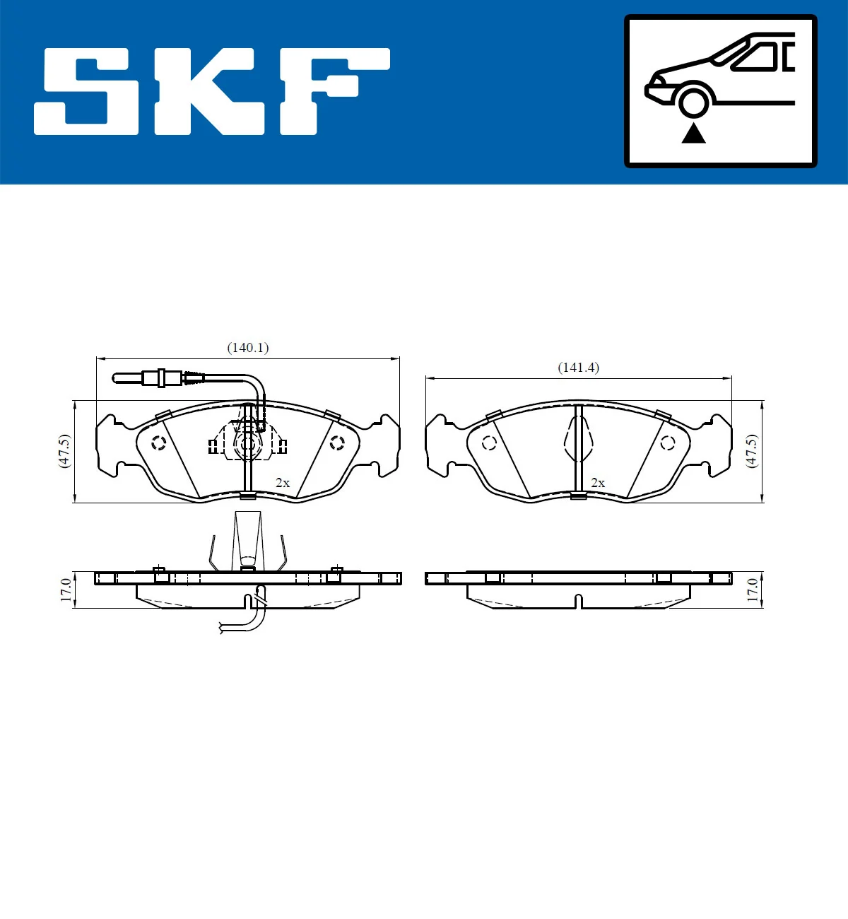 Brake Pad Set, disc brake VKBP 80580 E