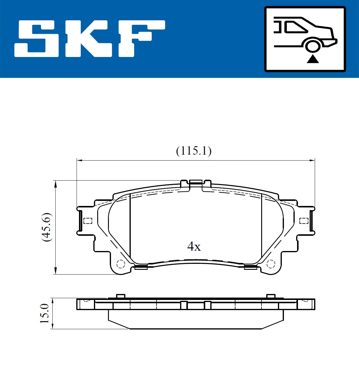 Brake Pad Set, disc brake VKBP 90604