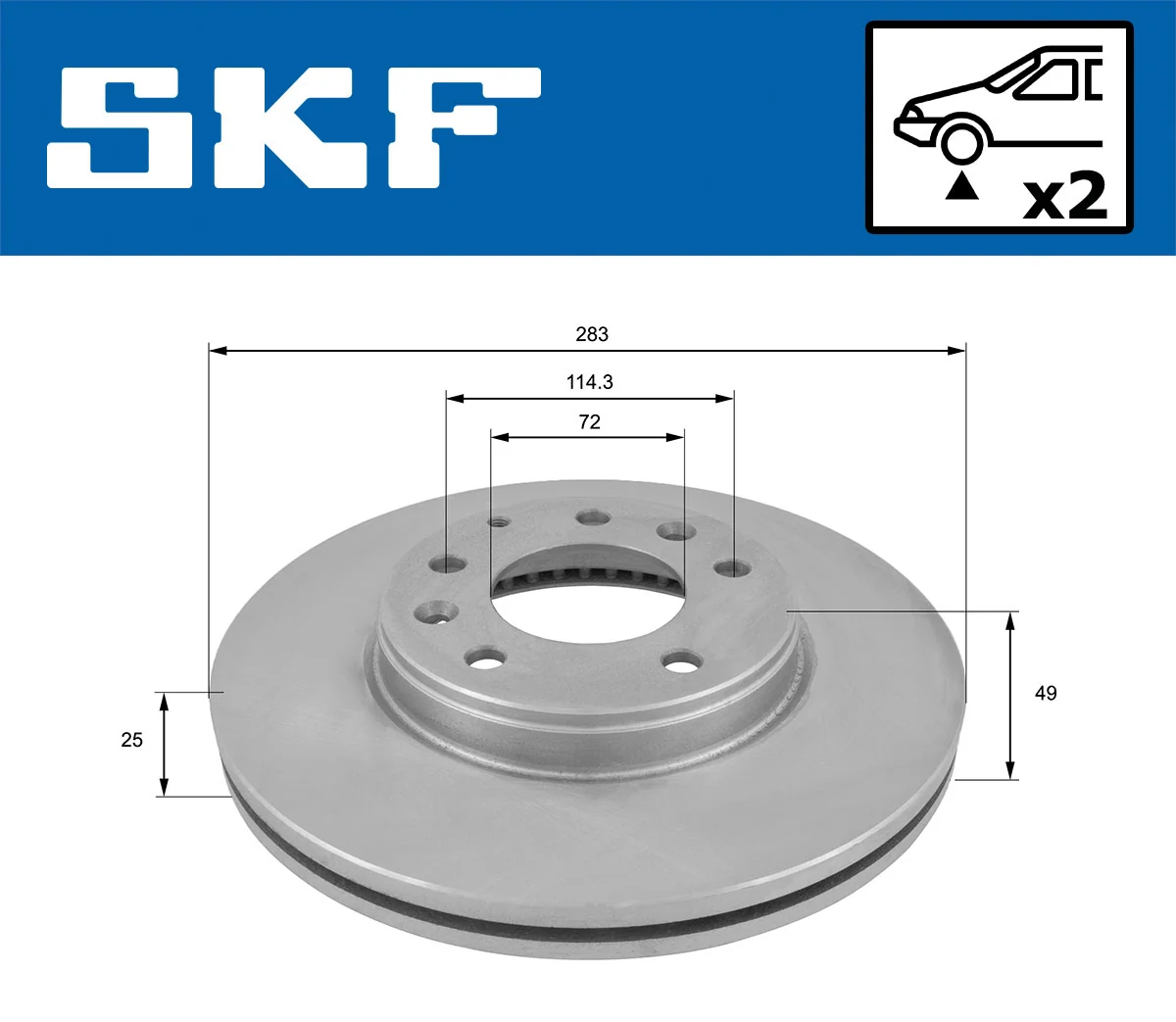 Brake Disc VKBD 80275 V2