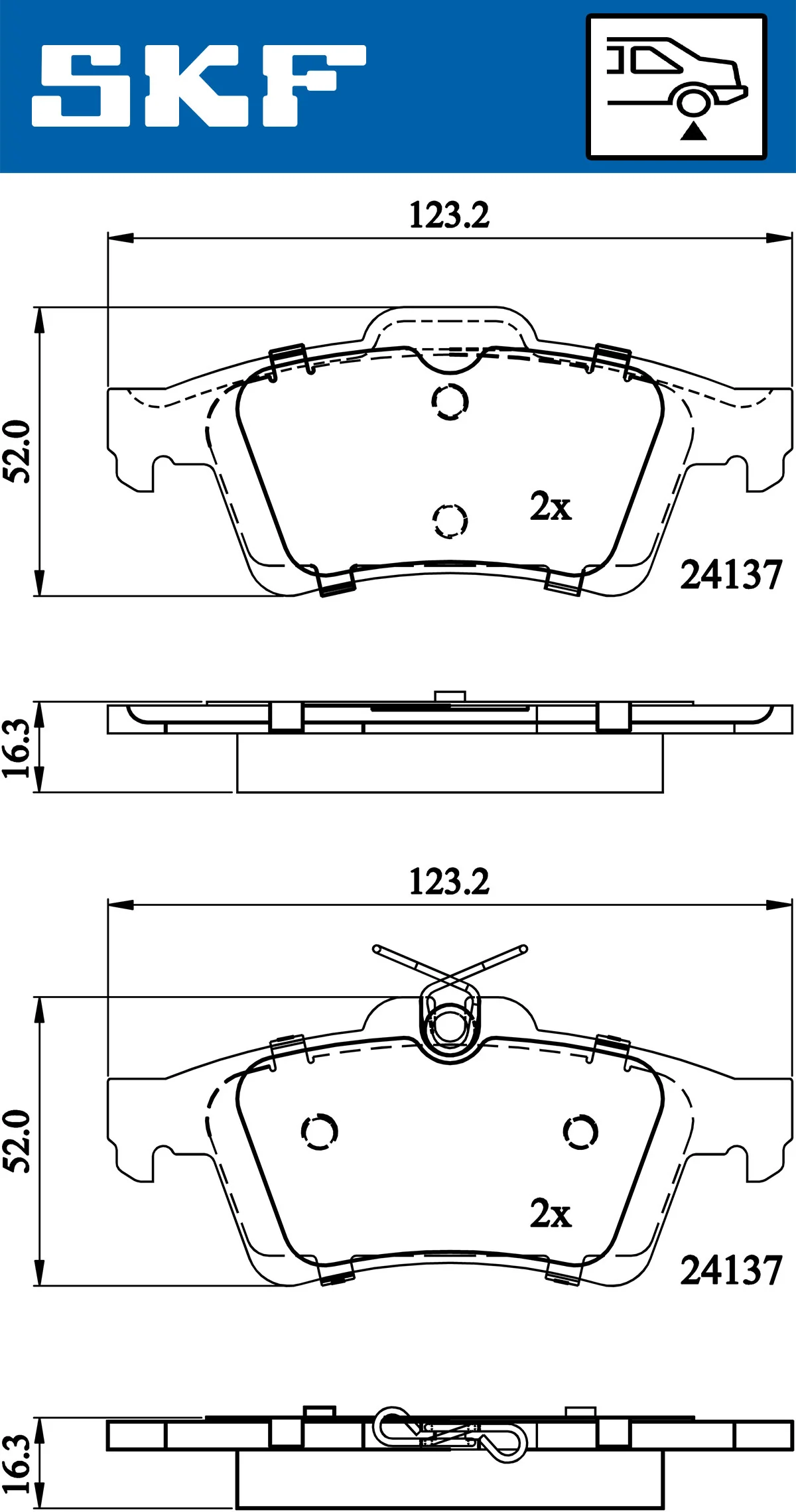 Brake Pad Set, disc brake VKBP 90148
