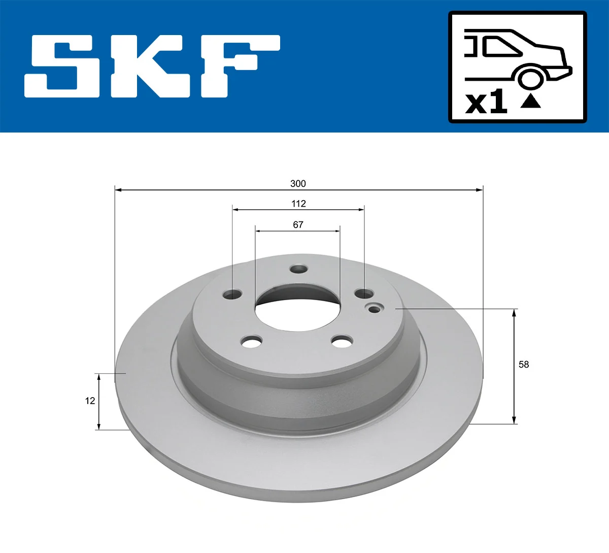 SKF VKBD 91102 S1 Brake Disc