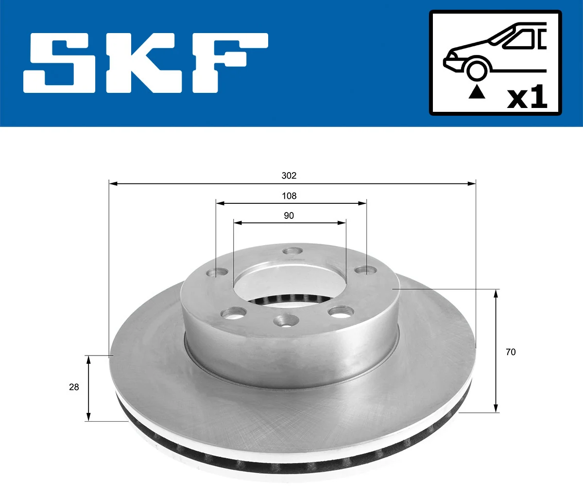 Brake Disc VKBD 80035 V1