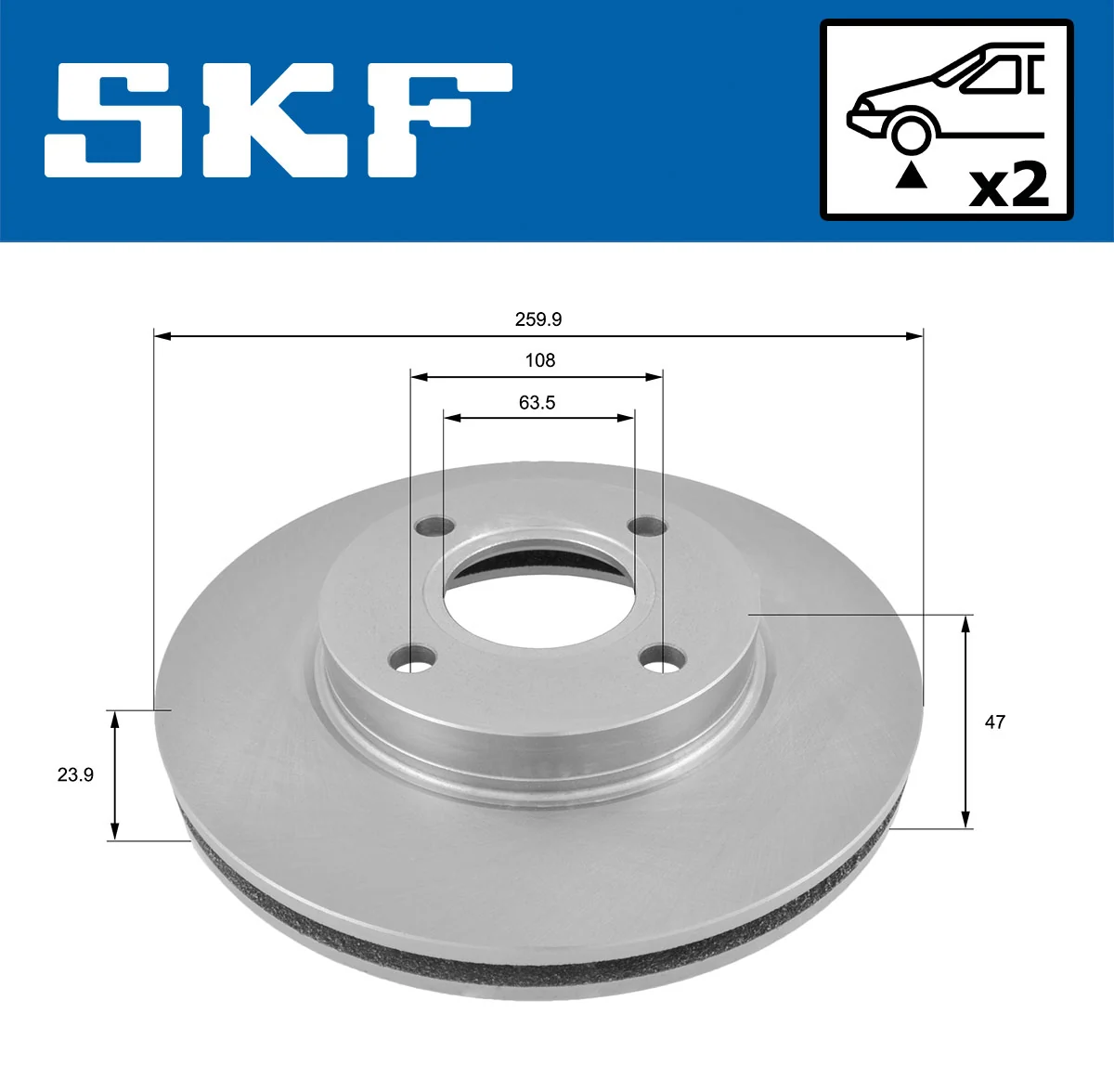 Brake Disc VKBD 80365 V2
