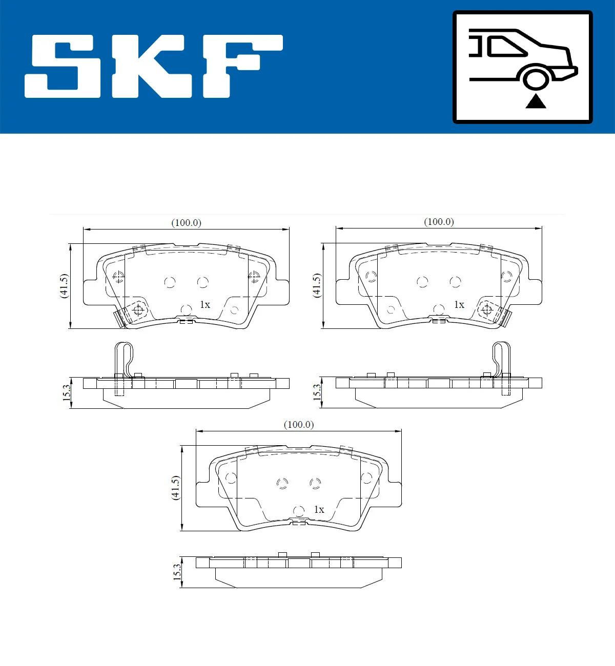 Brake Pad Set, disc brake VKBP 90100 A