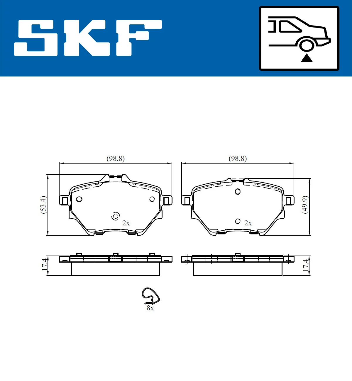 Brake Pad Set, disc brake VKBP 90101