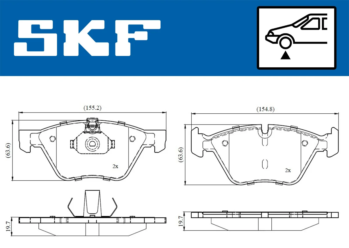 Brake Pad Set, disc brake VKBP 80141