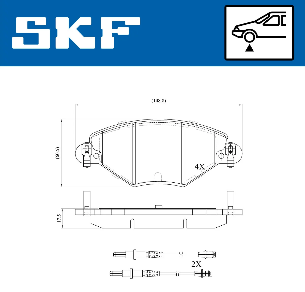Brake Pad Set, disc brake VKBP 80463 E