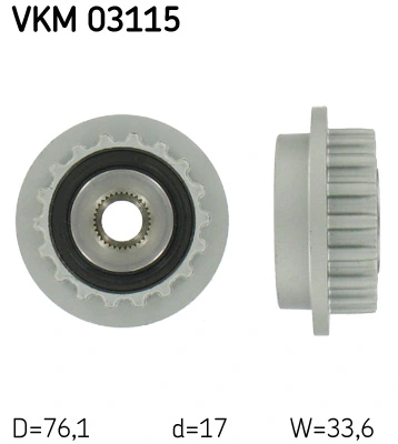 Alternator Freewheel Clutch VKM 03115