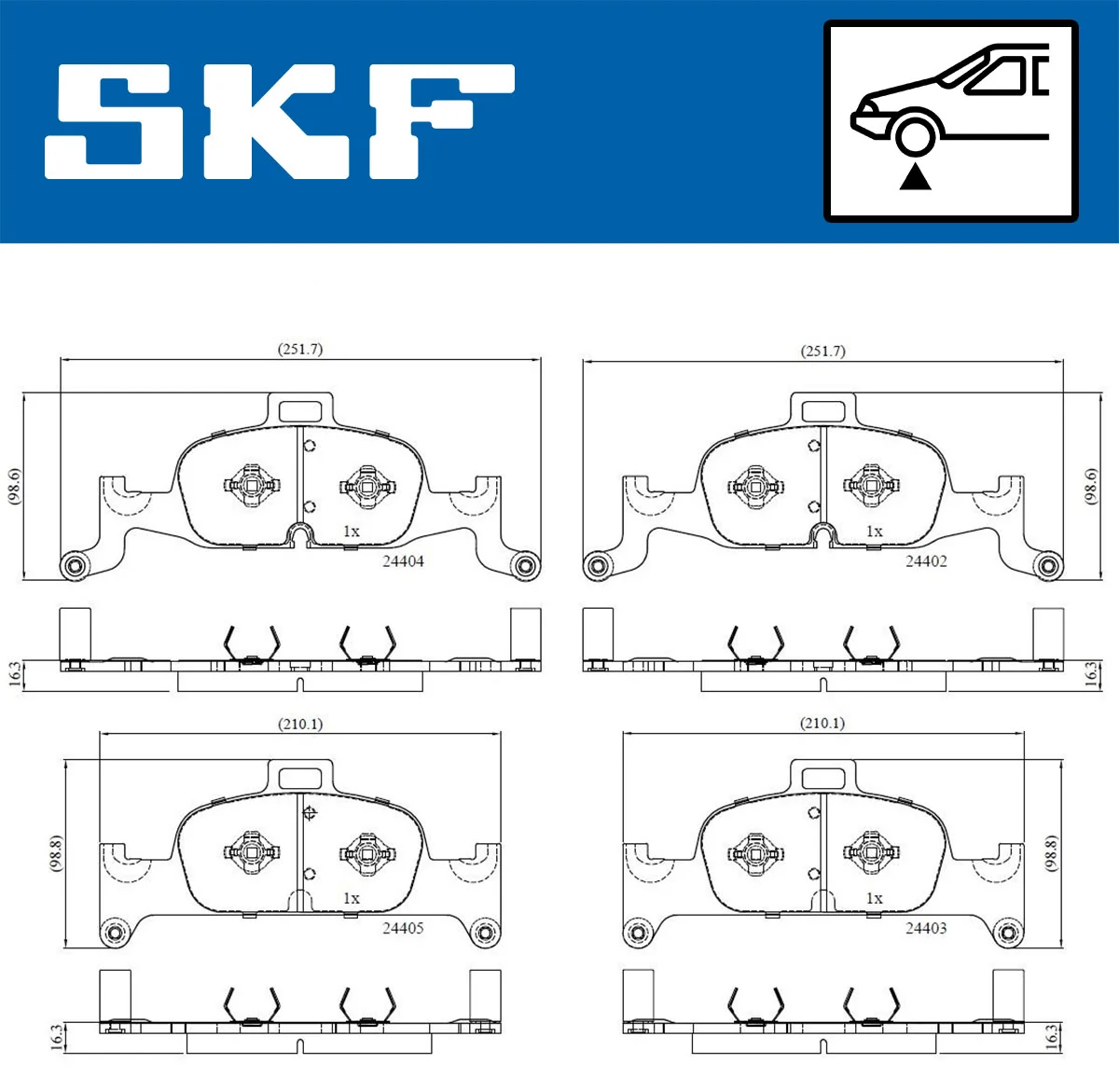 Brake Pad Set, disc brake VKBP 80277