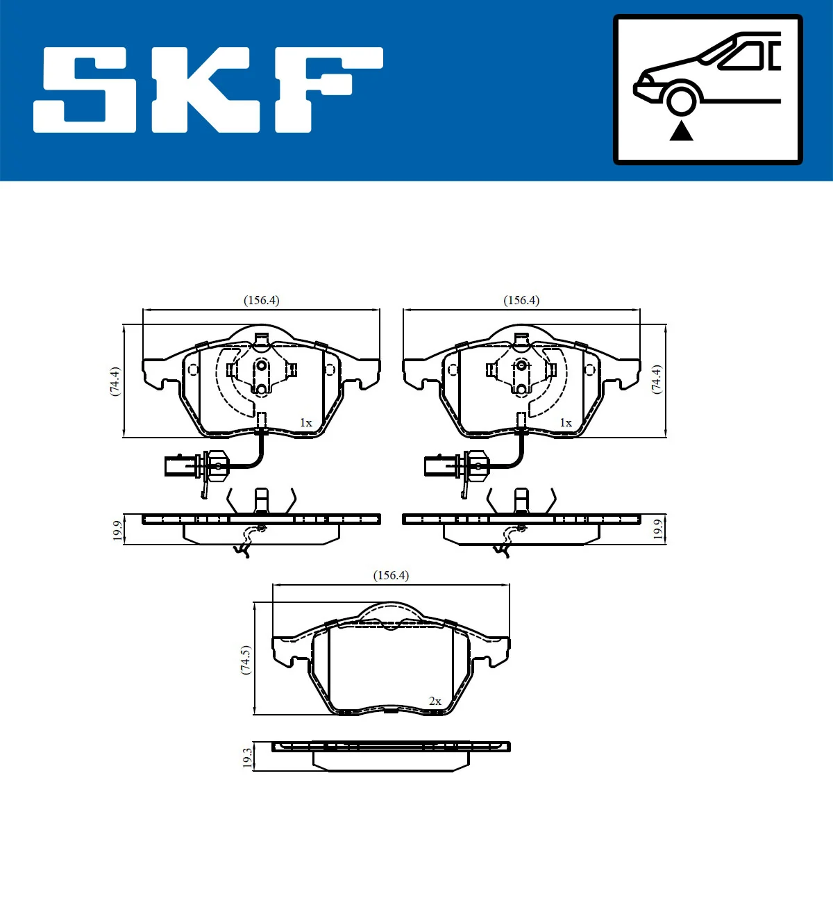 Brake Pad Set, disc brake VKBP 80749 E