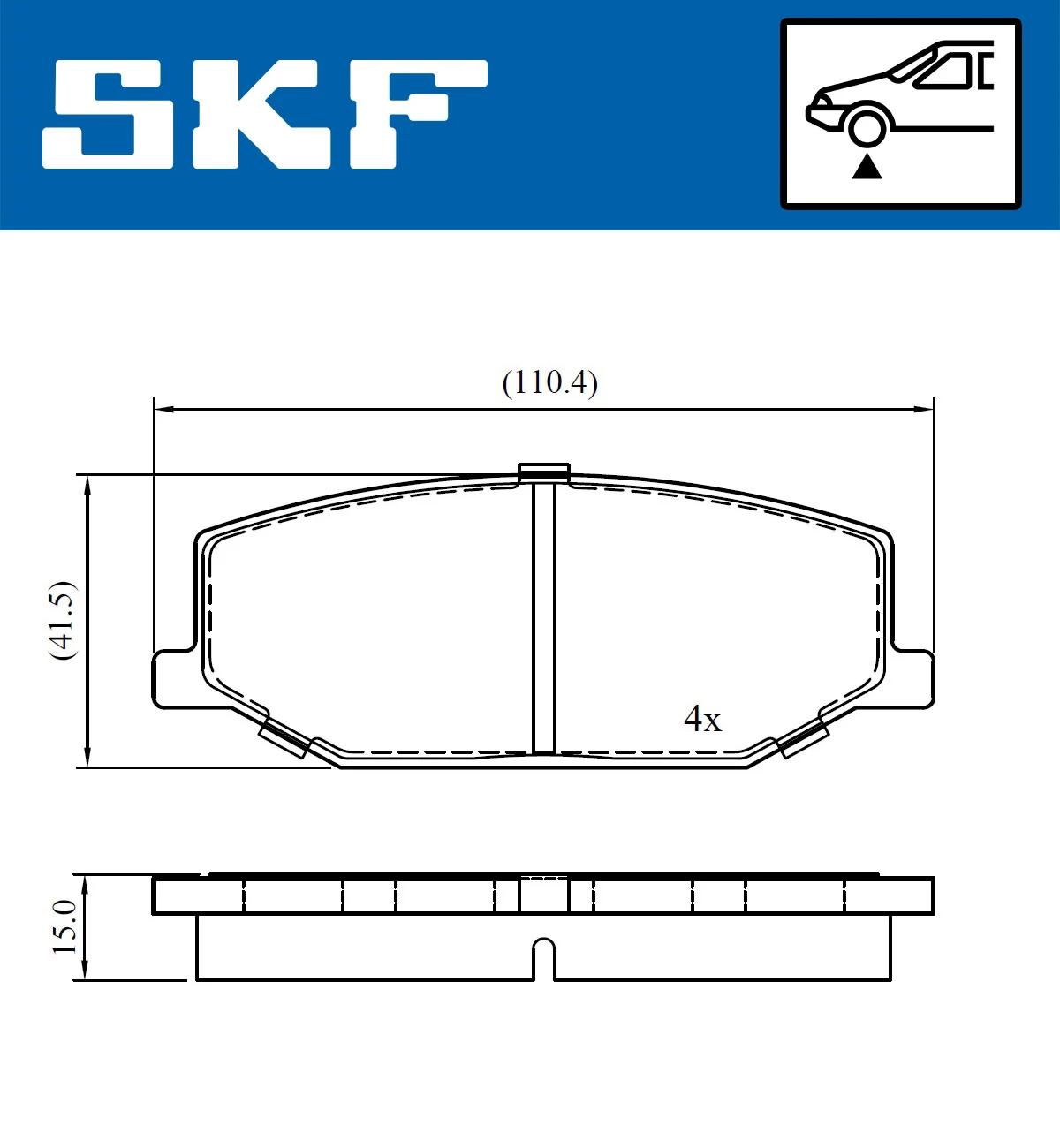 Brake Pad Set, disc brake VKBP 80457