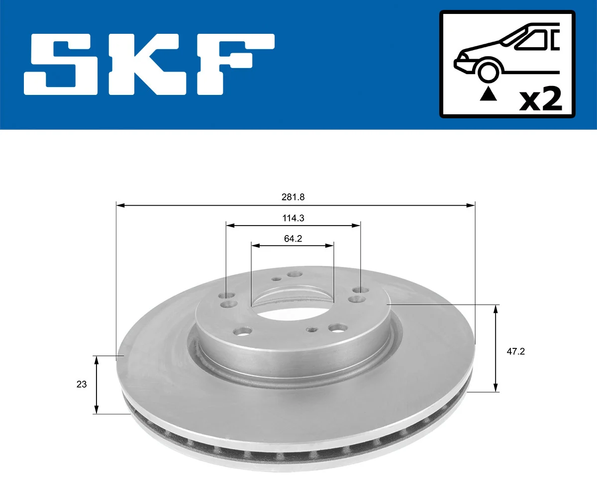Brake Disc VKBD 80095 V2
