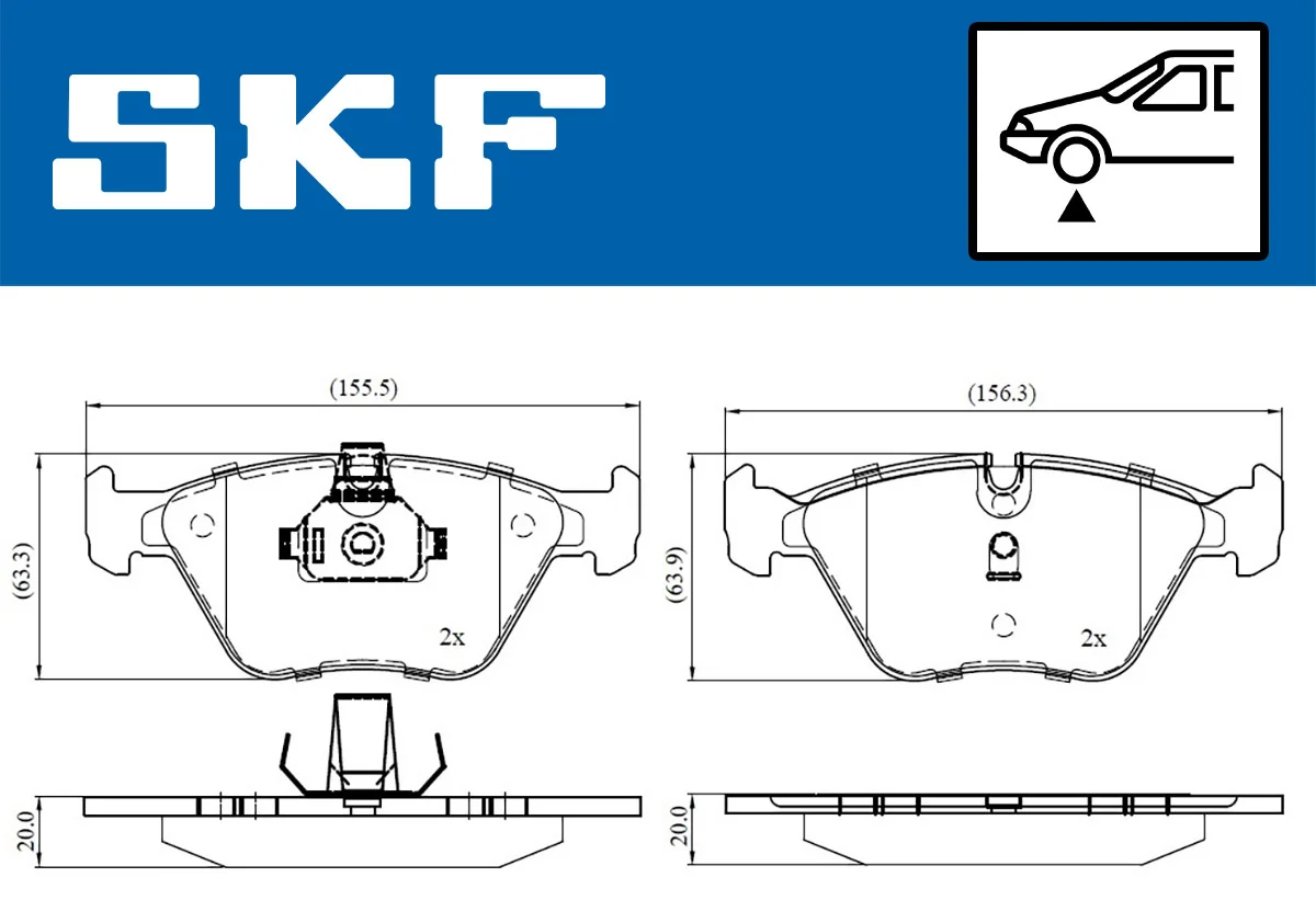 Brake Pad Set, disc brake VKBP 80311