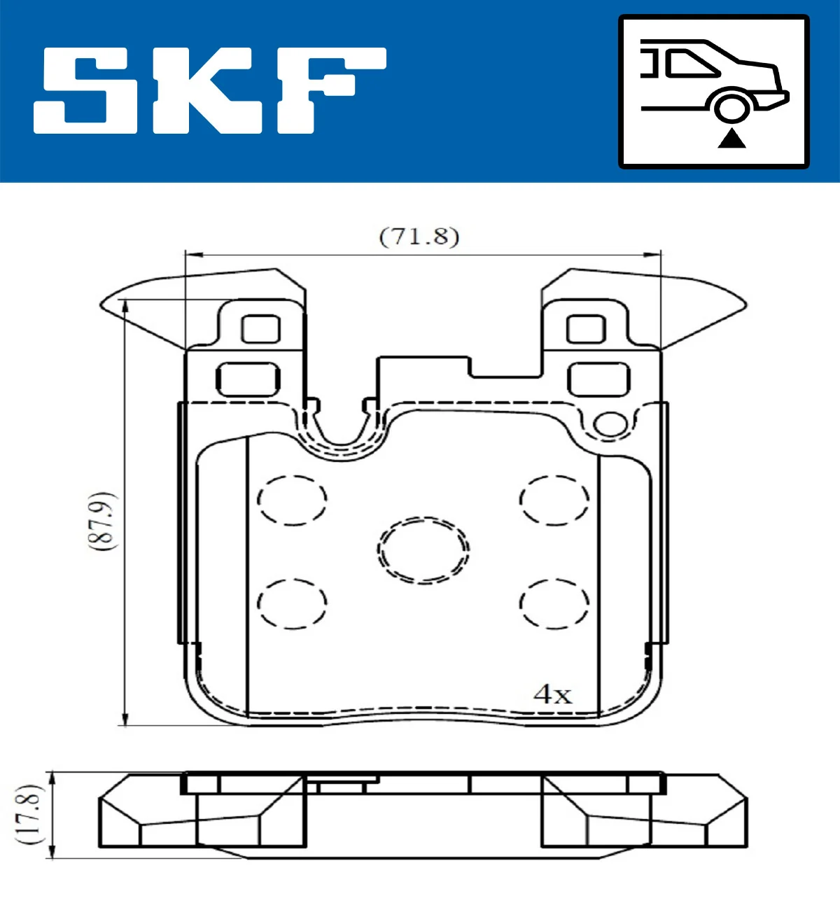 Brake Pad Set, disc brake VKBP 90554