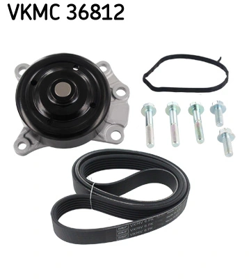 Water Pump + V-Ribbed Belt Kit VKMC 36812