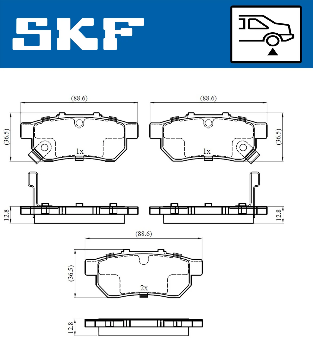 Brake Pad Set, disc brake VKBP 90381 A