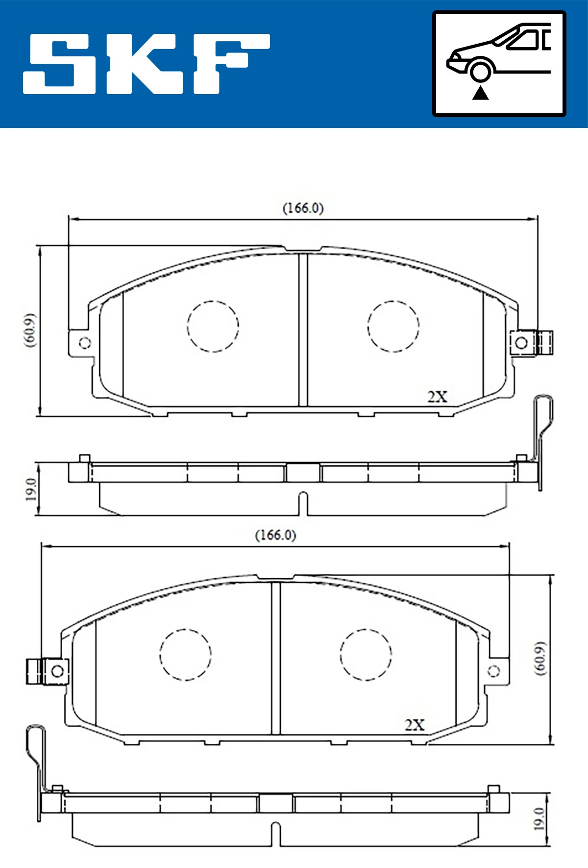 Brake Pad Set, disc brake VKBP 80509 A