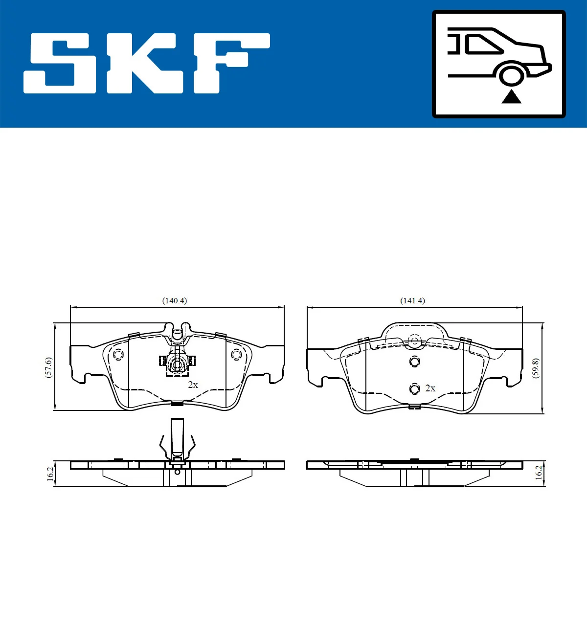 Brake Pad Set, disc brake VKBP 90065