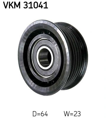 Deflection/Guide Pulley, V-ribbed belt VKM 31041