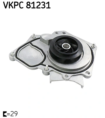 Water Pump, engine cooling VKPC 81231