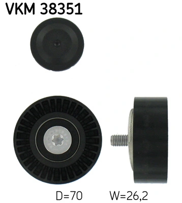 Deflection/Guide Pulley, V-ribbed belt VKM 38351